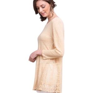 TYLER BOE Flax Linen Tunic with Crochet Detail